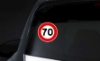 Наклейка на авто "70" (коло)